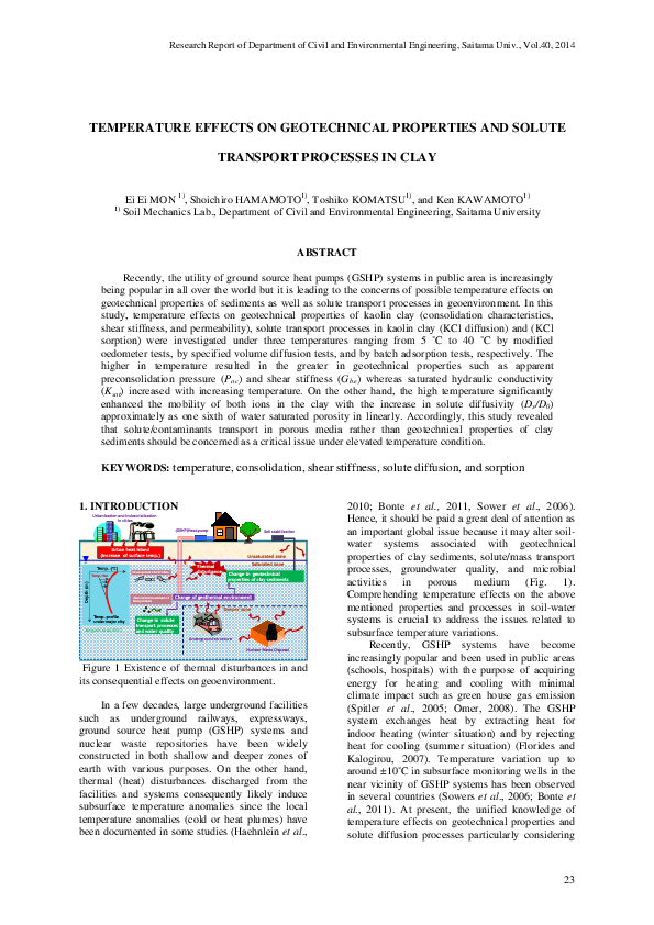(PDF) Temperature Effects on Geotechnical Properties of Kaolin Clay ...