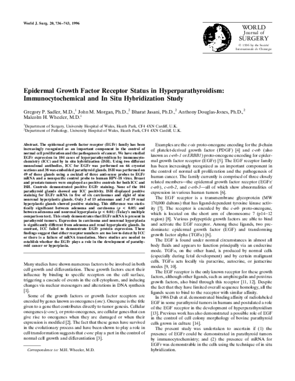 (PDF) Epidermal Growth Factor Receptor Status in Hyperparathyroidism ...