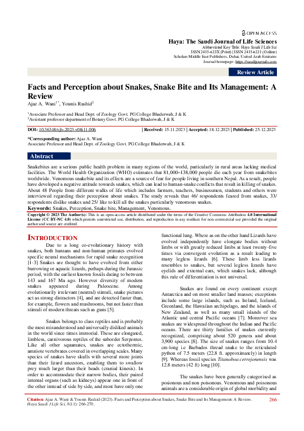 Curated visual reference: Snake Feeder Parasite Control And Management Review Reference: Pdf Facts And Perception About Snakes Snake Bite And Its
