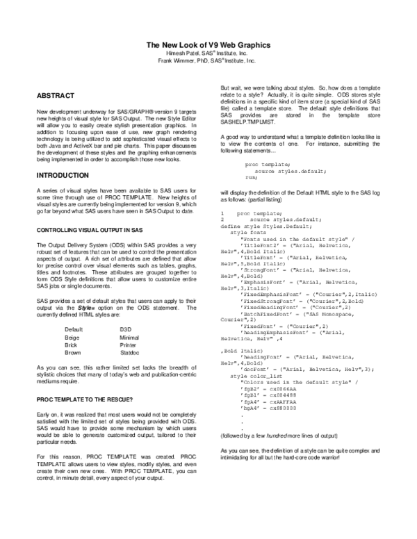 (PDF) The New Look of V 9 Web Graphics