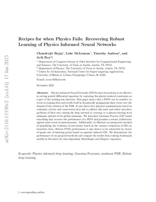 (PDF) Robust Learning of Physics Informed Neural Networks