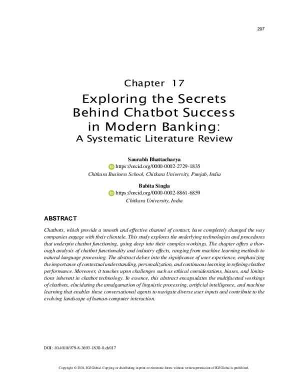 (PDF) Exploring the Secrets Behind Chatbot Success in Modern Banking: A ...