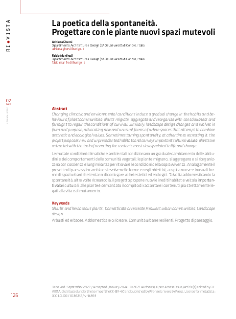 (PDF) La poetica della spontaneità. Progettare con le piante nuovi ...
