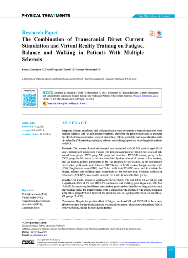 (PDF) The Combination of Transcranial Direct Current Stimulation and ...
