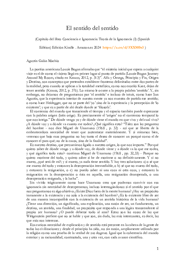 (PDF) El sentido del sentido