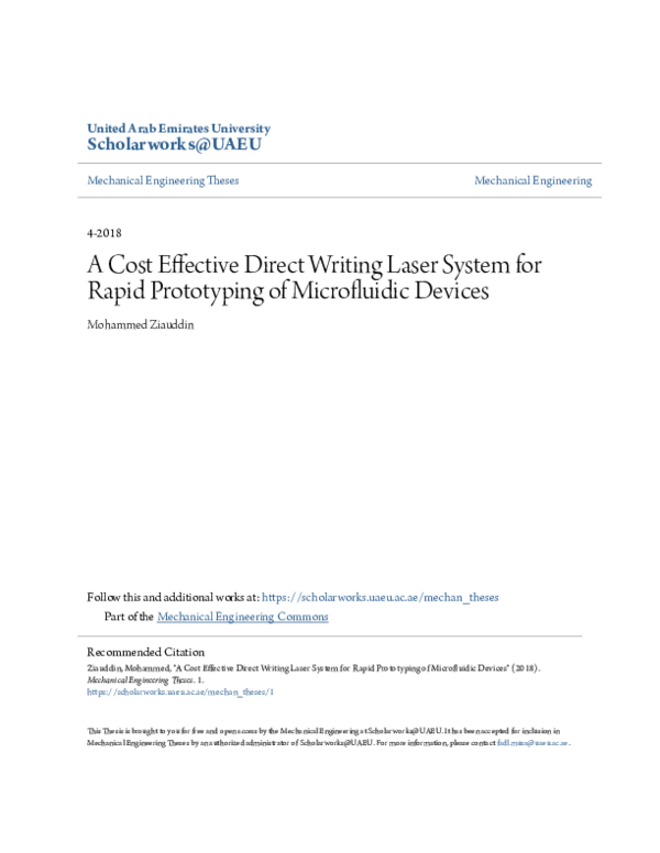 (PDF) A Cost Effective Direct Writing Laser System for Rapid ...