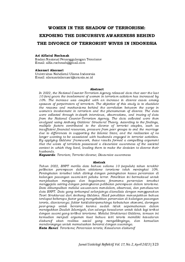 (PDF) Women in the Shadow of Terrorism: Exposing the Discursive ...