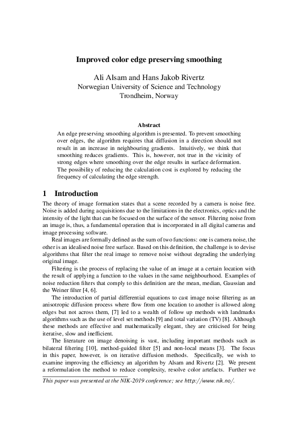 (PDF) Improved color edge preserving smoothing