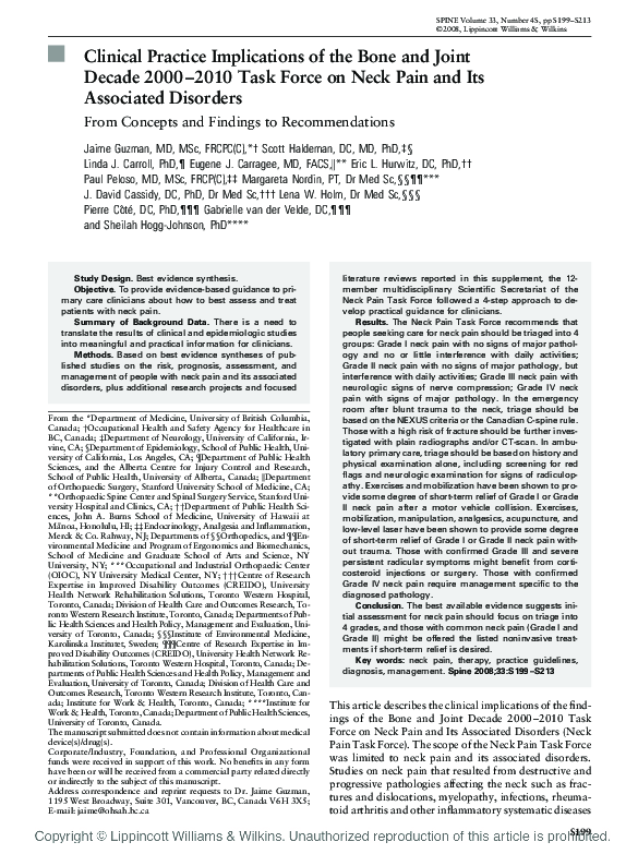 (PDF) Clinical Practice Implications of the Bone and Joint Decade 2000 ...
