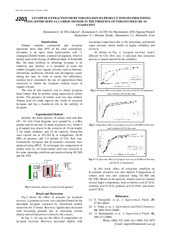 (PDF) Lycopene Extraction from Tomato Skin By-product Tomato Processing ...