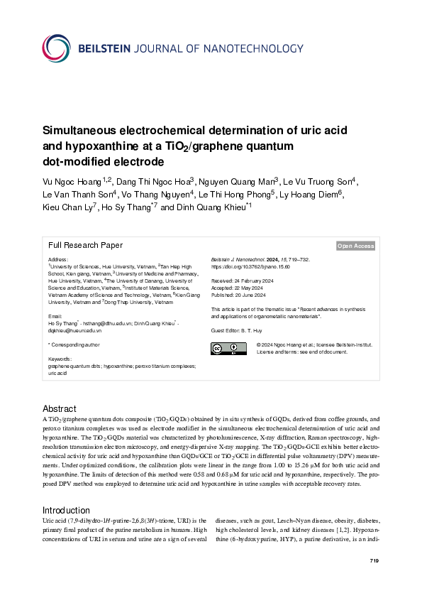 (PDF) Simultaneous electrochemical determination of uric acid and ...