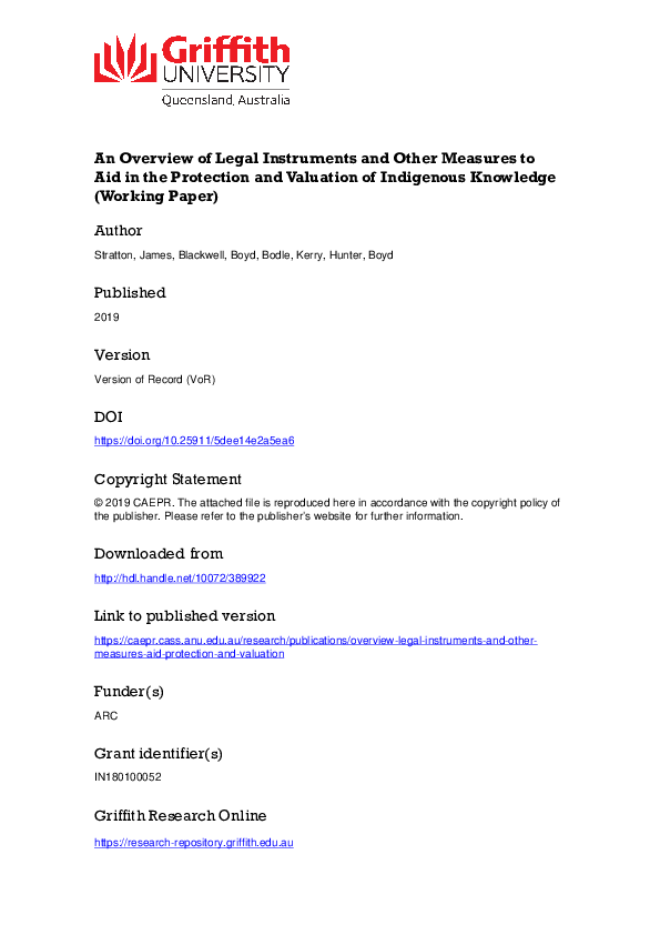 (PDF) An overview of legal instruments and other measures to aid in the ...