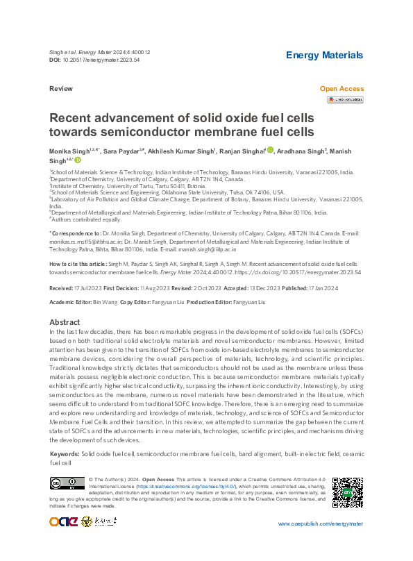 (PDF) Recent advancement of solid oxide fuel cells towards ...