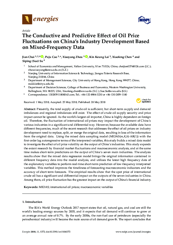 (PDF) The Conductive and Predictive Effect of Oil Price Fluctuations on ...