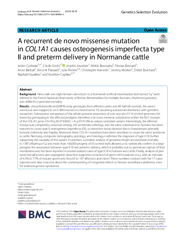 (PDF) A recurrent de novo missense mutation in COL1A1 causes ...