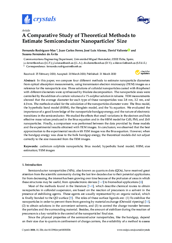 (PDF) A Comparative Study of Theoretical Methods to Estimate ...