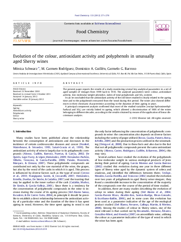 (PDF) Evolution of the colour, antioxidant activity and polyphenols in ...