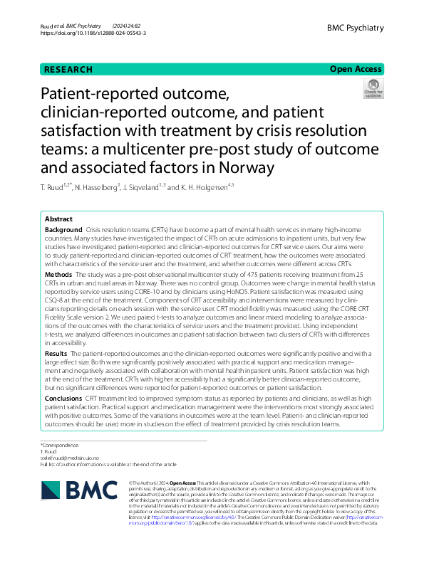 (PDF) Patient-reported outcome, clinician-reported outcome, and patient ...