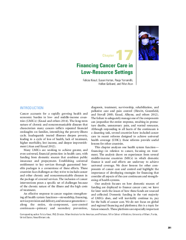 (PDF) Financing Cancer Care in Low-Resource Settings