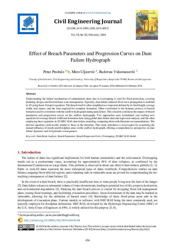(PDF) Effect of Breach Parameters and Progression Curves on Dam Failure ...