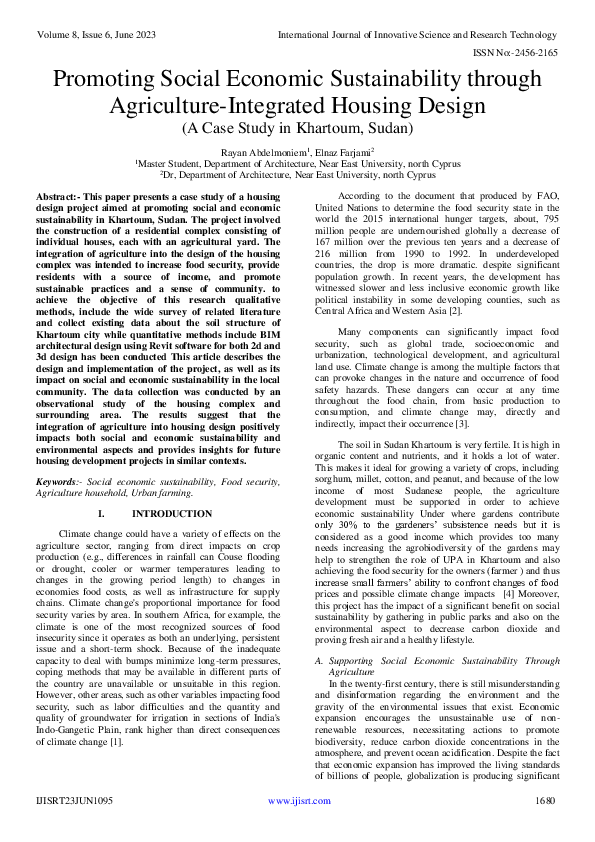 (PDF) Promoting Social Economic Sustainability through Agriculture ...