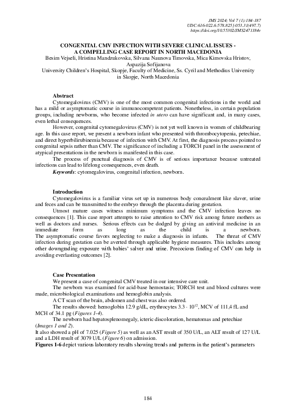 (PDF) Congenital CMV-Infection with Severe Clinical Issuses- a ...