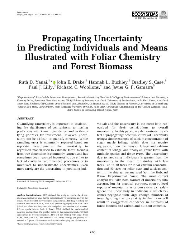 (PDF) Propagating Uncertainty in Predicting Individuals and Means ...