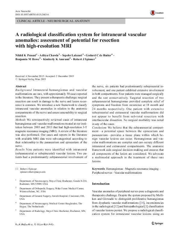 (PDF) A radiological classification system for intraneural vascular ...