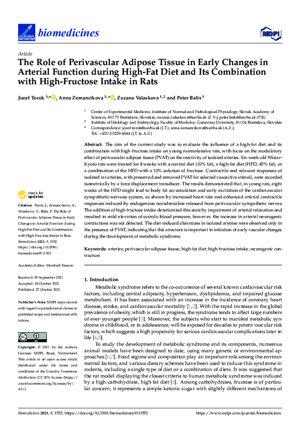 (PDF) The Role of Perivascular Adipose Tissue in Early Changes in ...