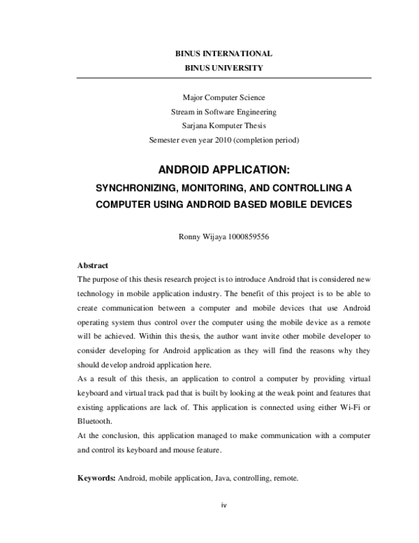 (PDF) Android Application: Synchronizing, Monitoring, and Controlling a ...
