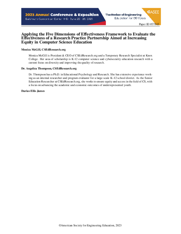 (PDF) Applying the Five Dimensions of Effectiveness Framework to ...