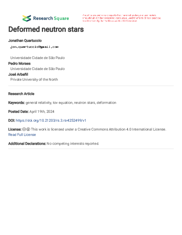 (PDF) Deformed neutron stars
