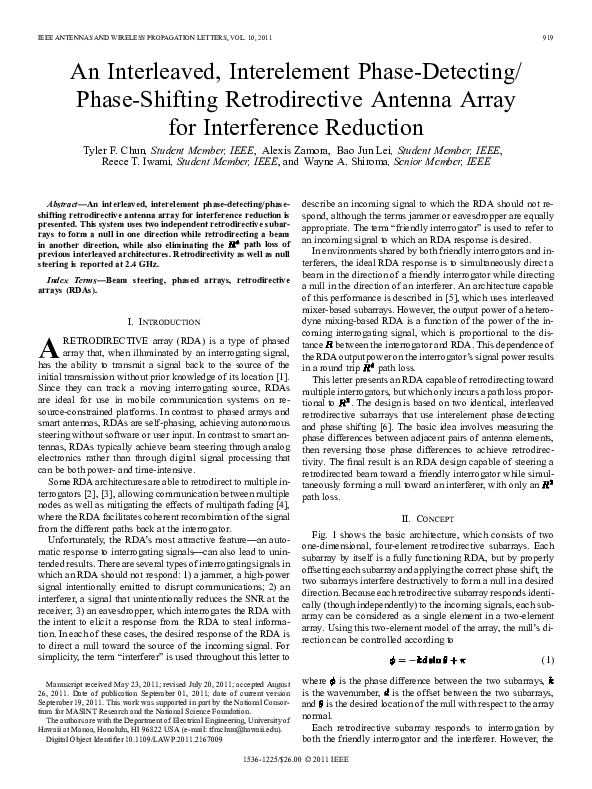 (PDF) An Interleaved, Interelement Phase-Detecting/Phase-Shifting ...