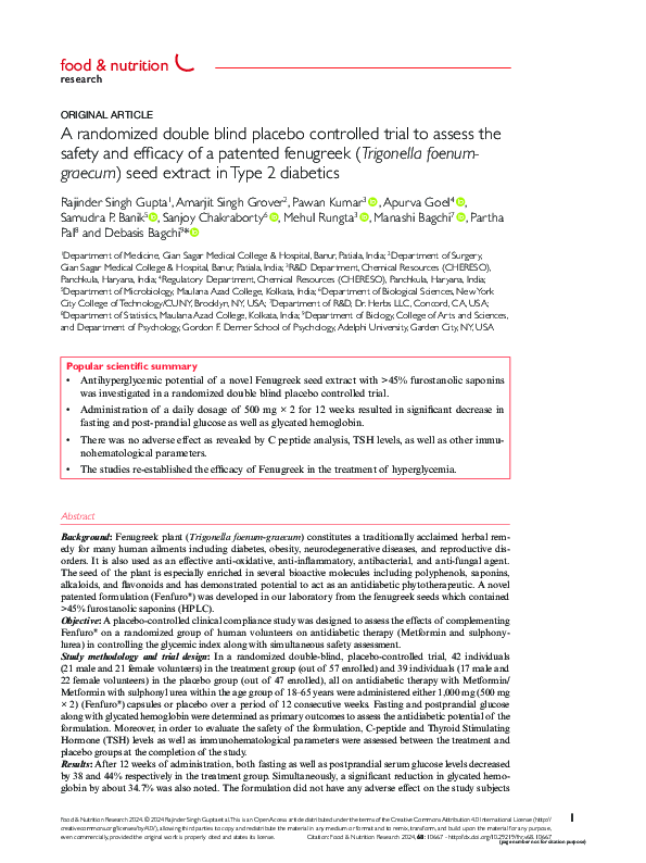 (PDF) A randomized double blind placebo controlled trial to assess the ...