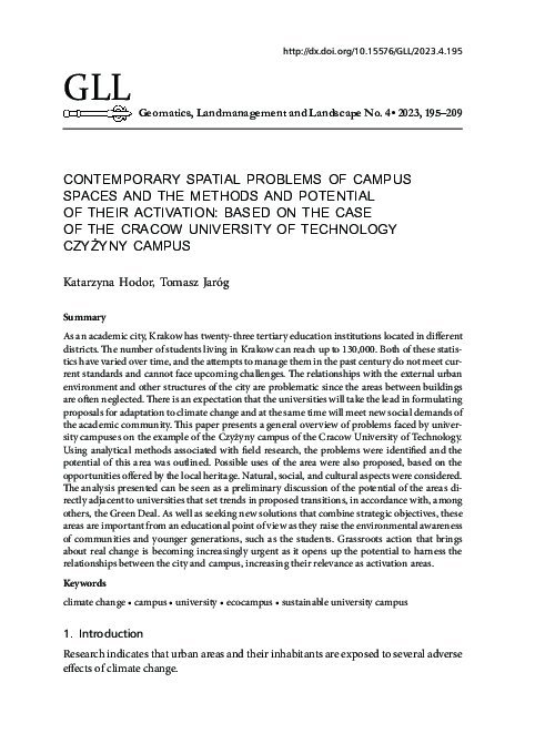 (PDF) Contemporary spatial problems of campus spaces and the methods ...