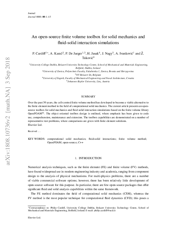 (PDF) An open-source finite volume toolbox for solid mechanics and ...