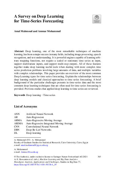 (PDF) A Survey on Deep Learning for Time-Series Forecasting