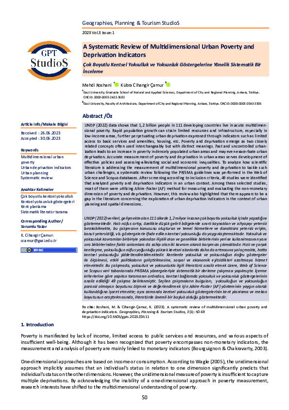 (PDF) A Systematic Review of Multidimensional Urban Poverty and ...