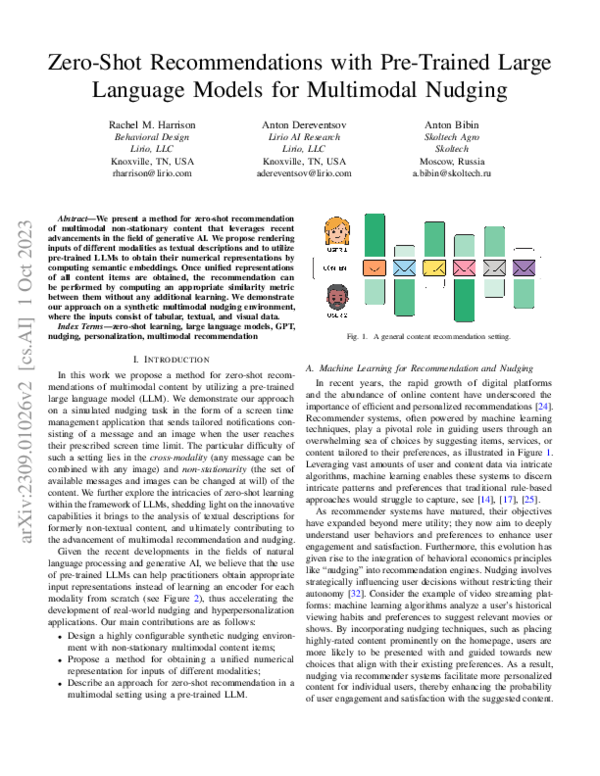 (PDF) Zero-Shot Recommendations with Pre-Trained Large Language Models ...