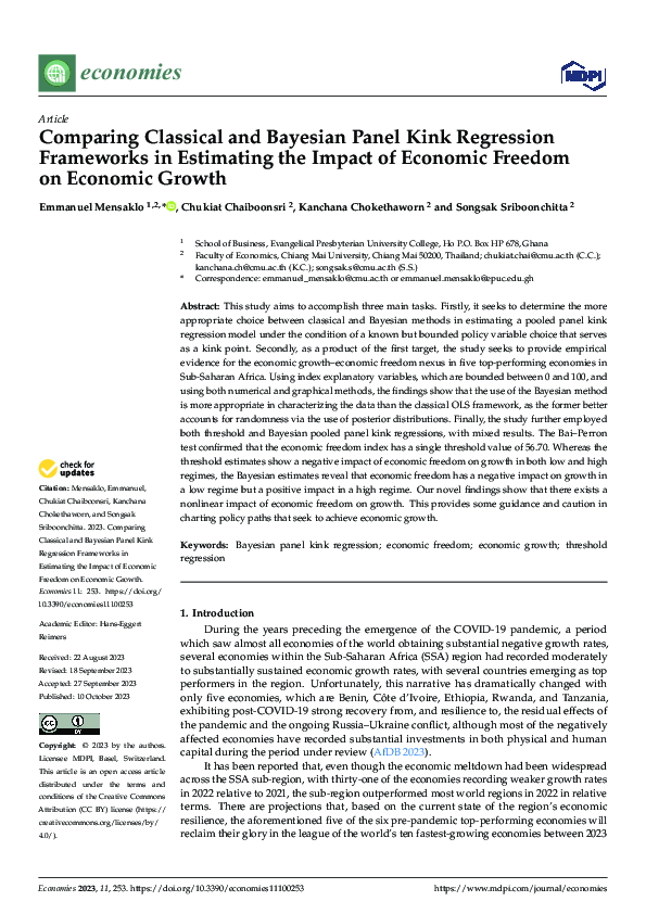 (PDF) Comparing Classical and Bayesian Panel Kink Regression Frameworks ...