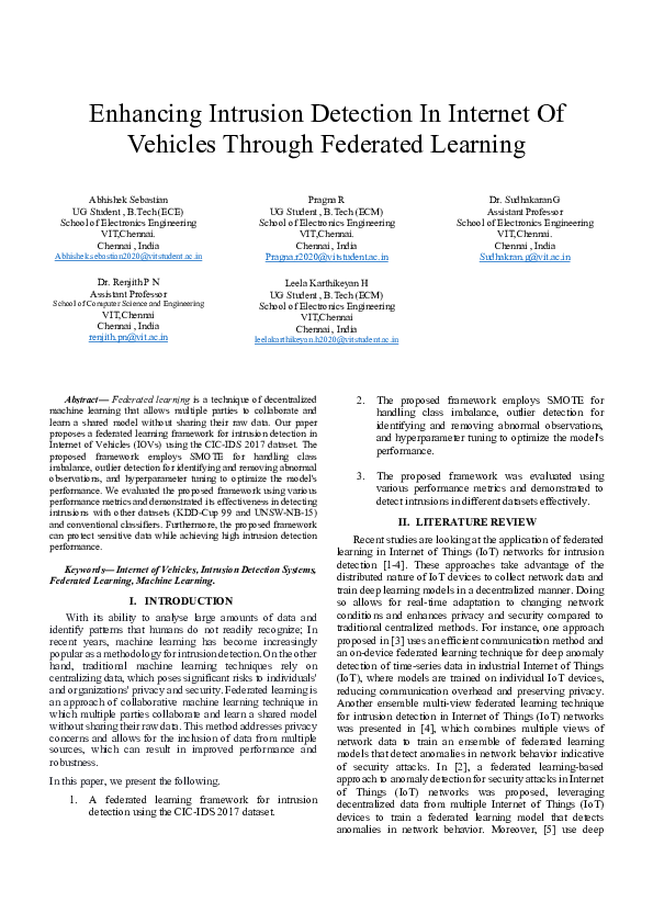 (PDF) Enhancing Intrusion Detection In Internet Of Vehicles Through ...