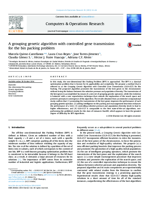 (PDF) A grouping genetic algorithm with controlled gene transmission ...