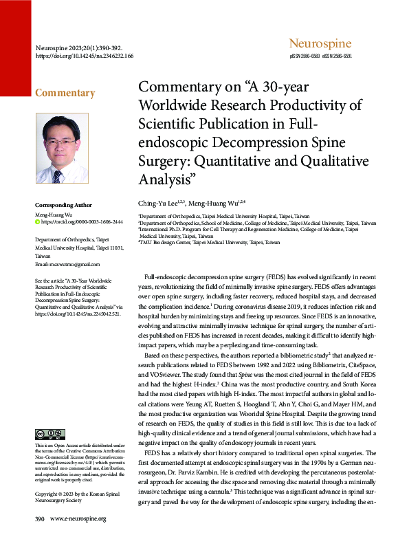 (PDF) Commentary on “A 30-year Worldwide Research Productivity of ...