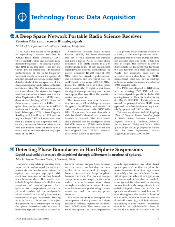 (PDF) A Deep Space Network Portable Radio Science Receiver