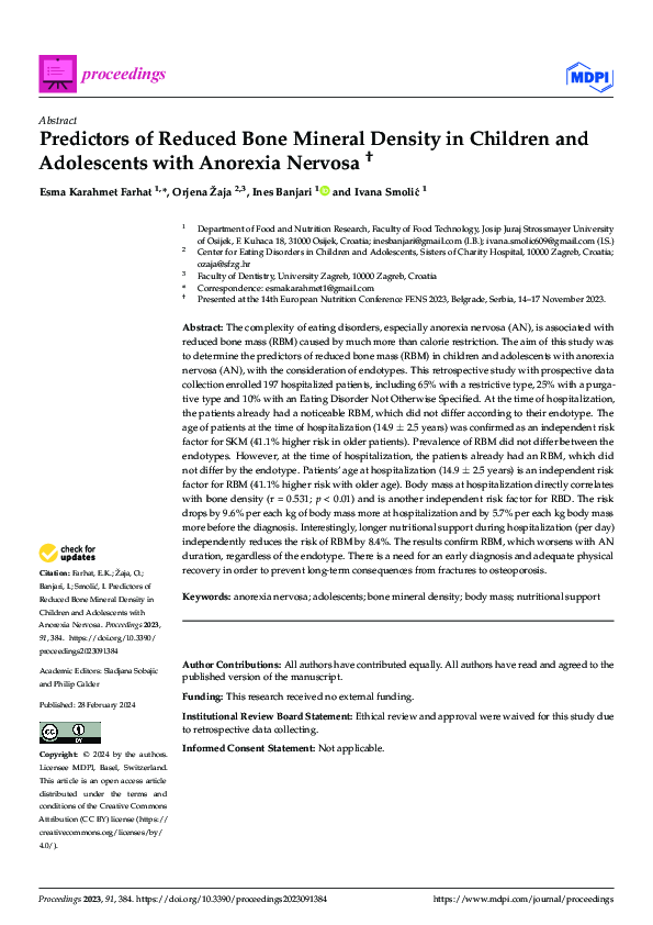 (PDF) Predictors of Reduced Bone Mineral Density in Children and ...