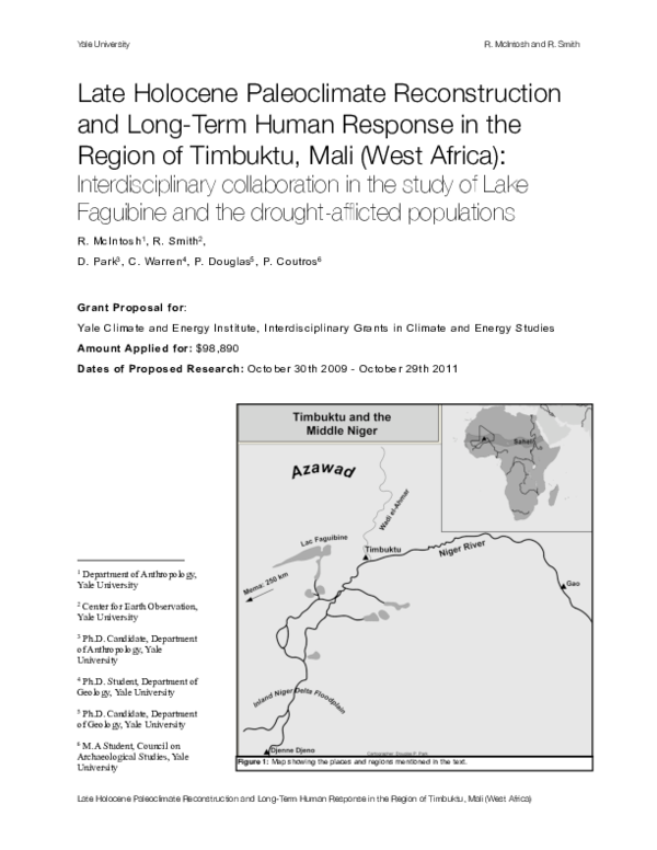 Timbuktu research paper image