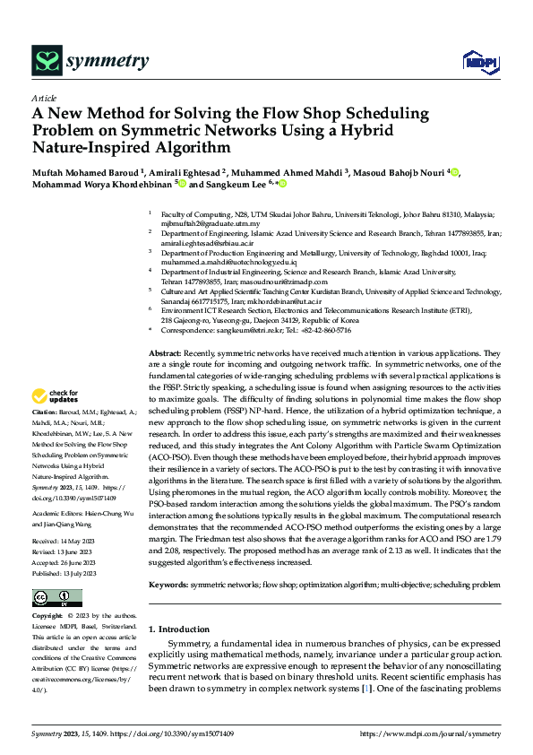 (PDF) A New Method for Solving the Flow Shop Scheduling Problem on ...