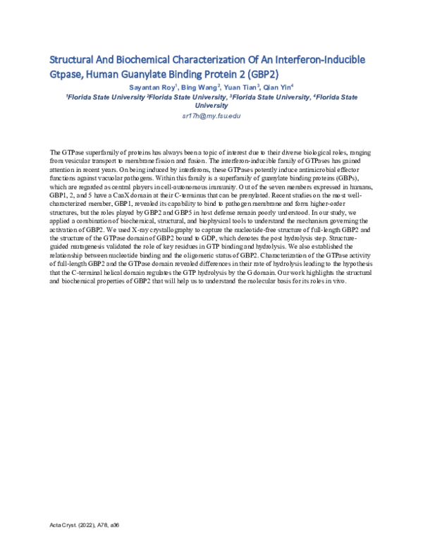 (PDF) Structural and biochemical characterization of an interferon ...