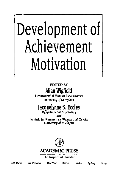 (PDF) Development of Achievement Motivation