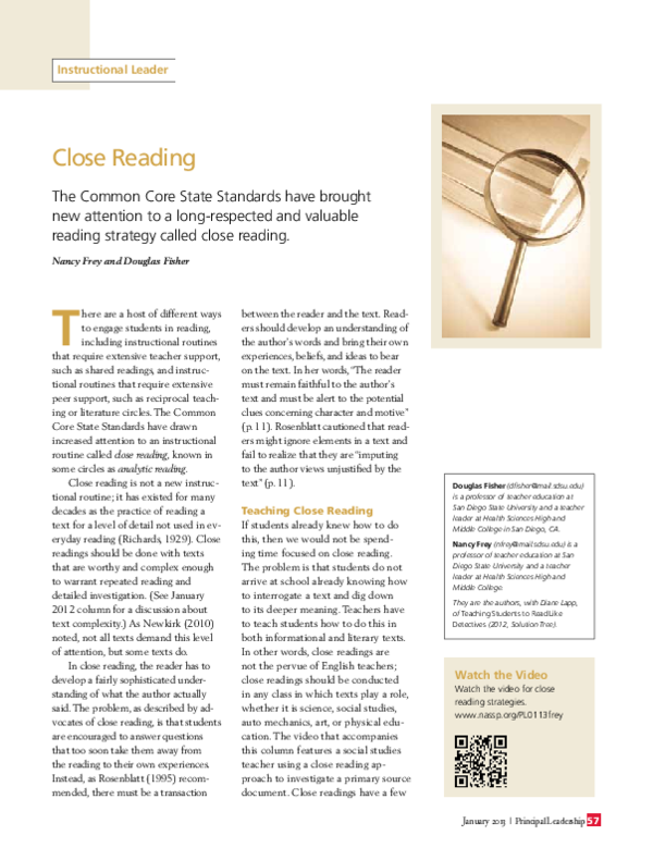 (PDF) The Common Core State Standards have brought new attention to a ...